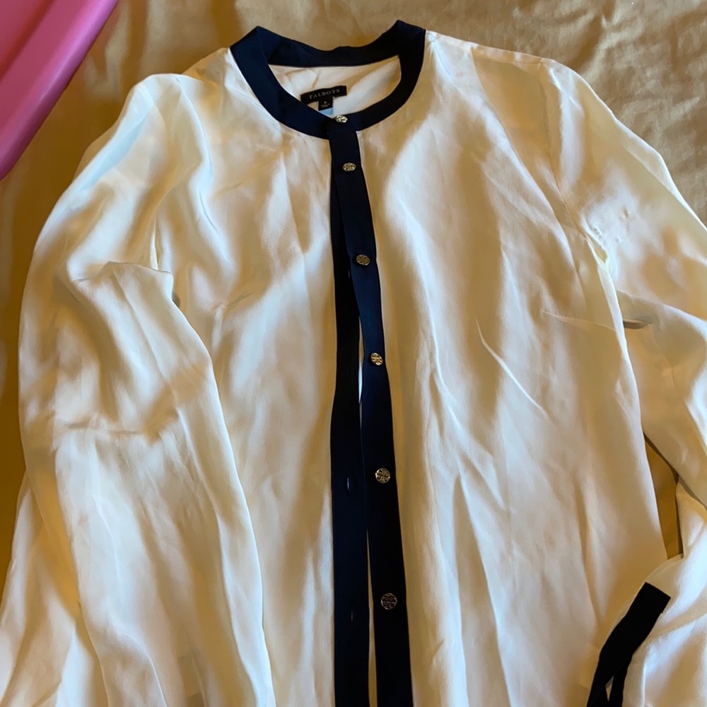 Talbots button down with Tory Burch buttons.